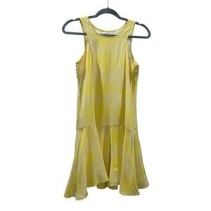 Amanda Uprichard Yellow Silk Drop Waist Sleeveless Dress – Size P (Petite Small)